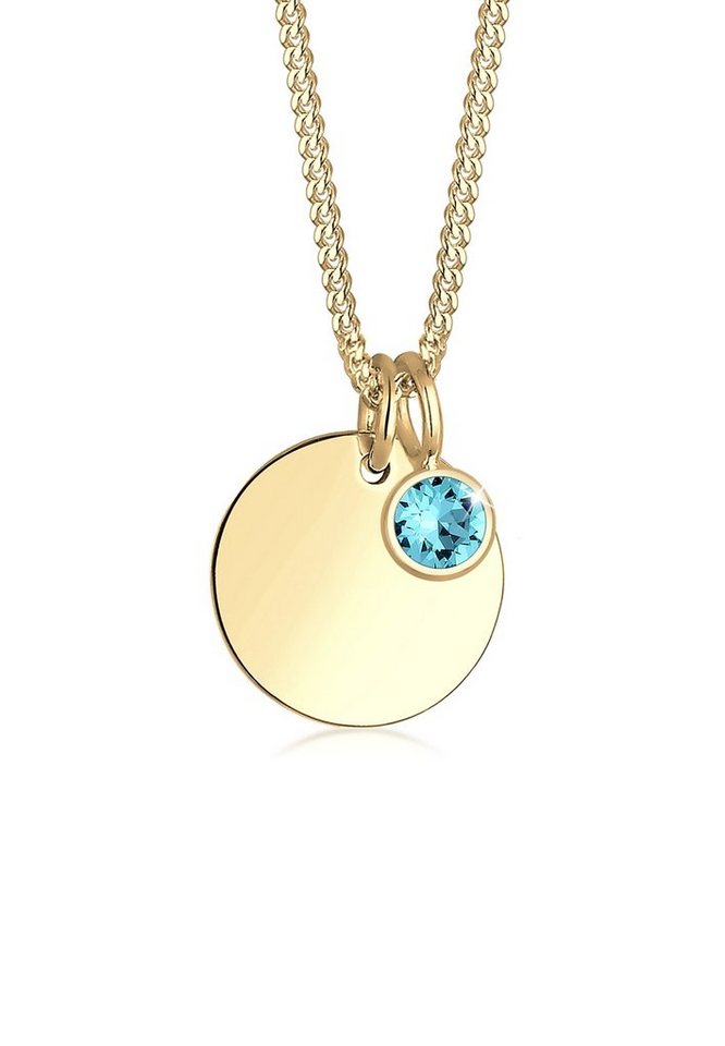 Elli Kette mit Anhänger Geburtsstein April 925 Silber, mit Kristallen von Swarovski®, Geburtsstein von Elli