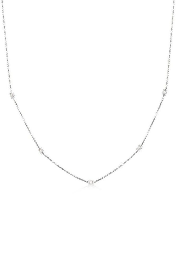 Elli Kette mit Anhänger Zirkonia Rechteck Geo Design 925 Silber Elli Kette mit Anhänger Zirkonia Rechteck Geo Design 925 Silber von Elli