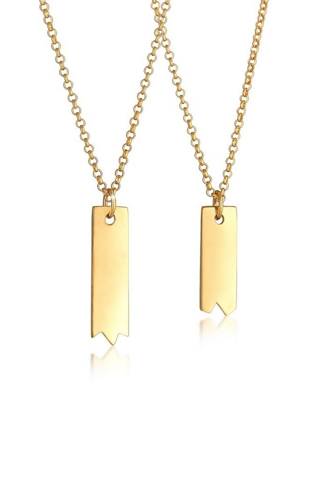 Elli Ketten-Set Barren Partner Freundschaft Set (2 tlg) 925 Silber, Geo von Elli