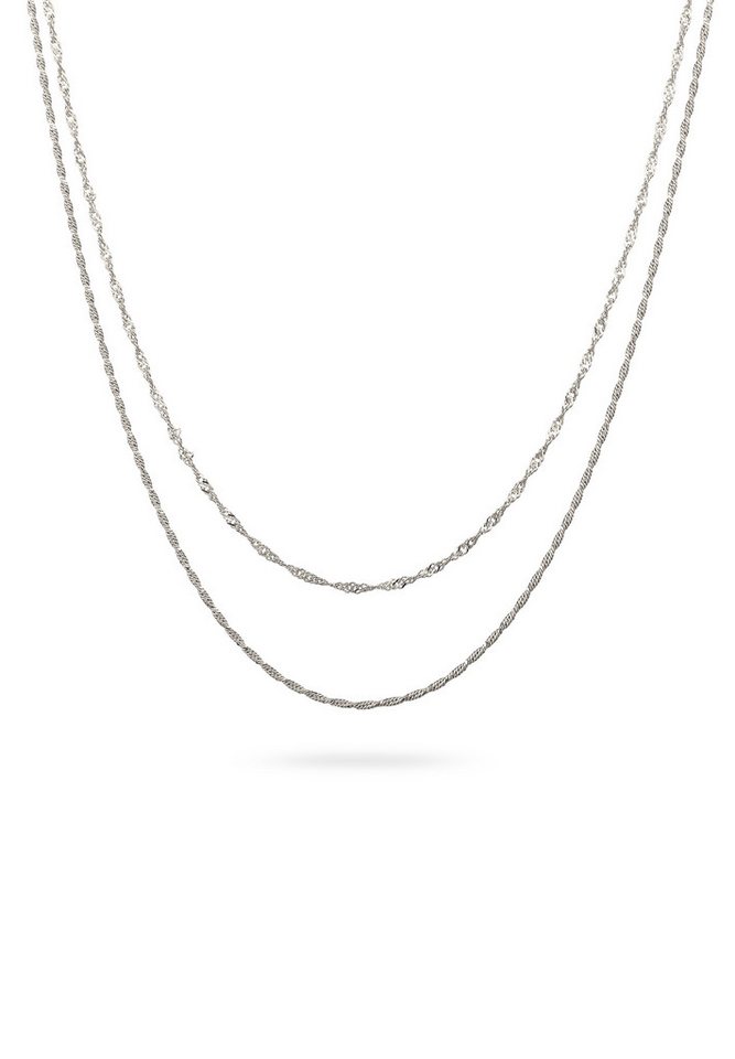 Elli Ketten-Set Kordelkette 2er Set 925 Sterling Silber von Elli