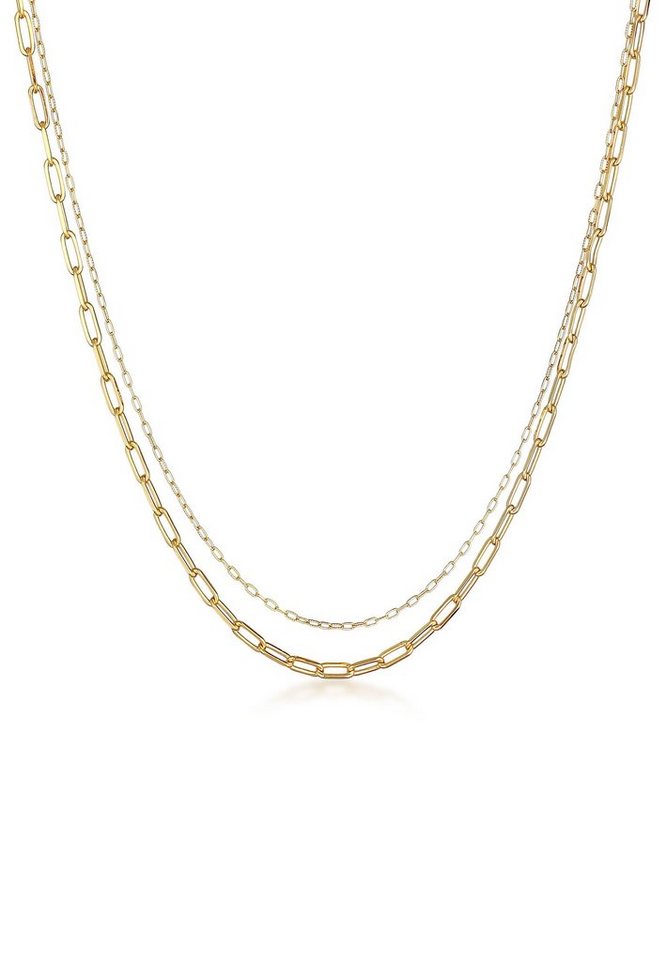 Elli Ketten-Set Layer Glieder Oval Basic Chunky Chain 925 Silber von Elli