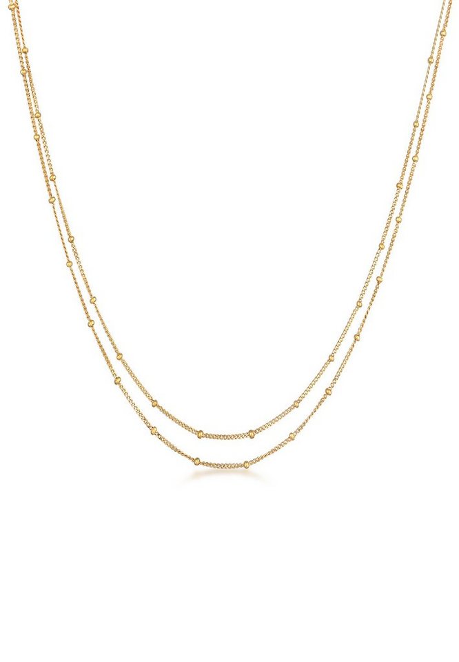 Elli Ketten-Set Layer Kugelkette Basic 925 Silber, Kugel von Elli