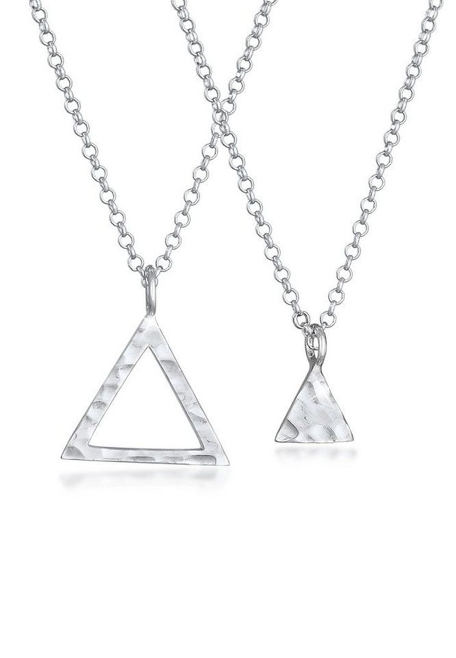 Elli Ketten-Set Partner Freundschaft Dreieck Triangel 925 Silber, Geo von Elli