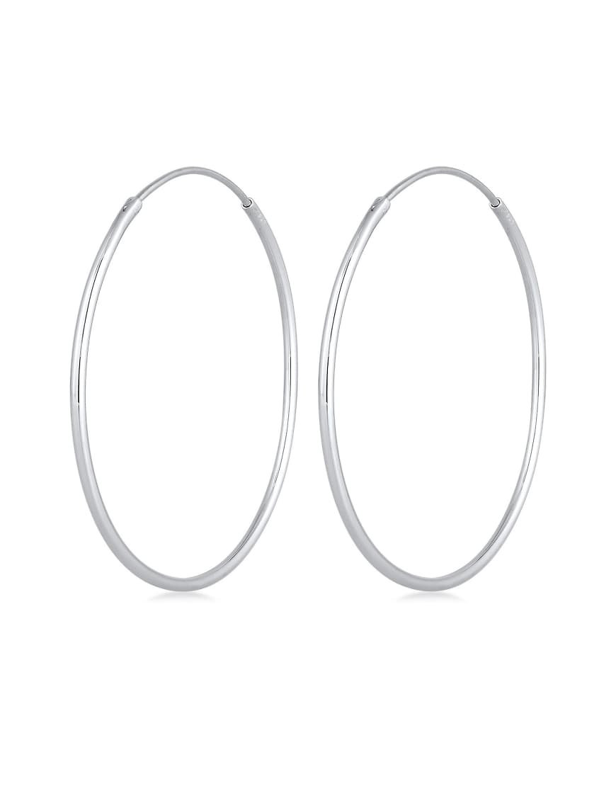 Elli - Klassische Basic-Damen-Creolen in Silberoptik aus 925er Sterlingsilber von Elli