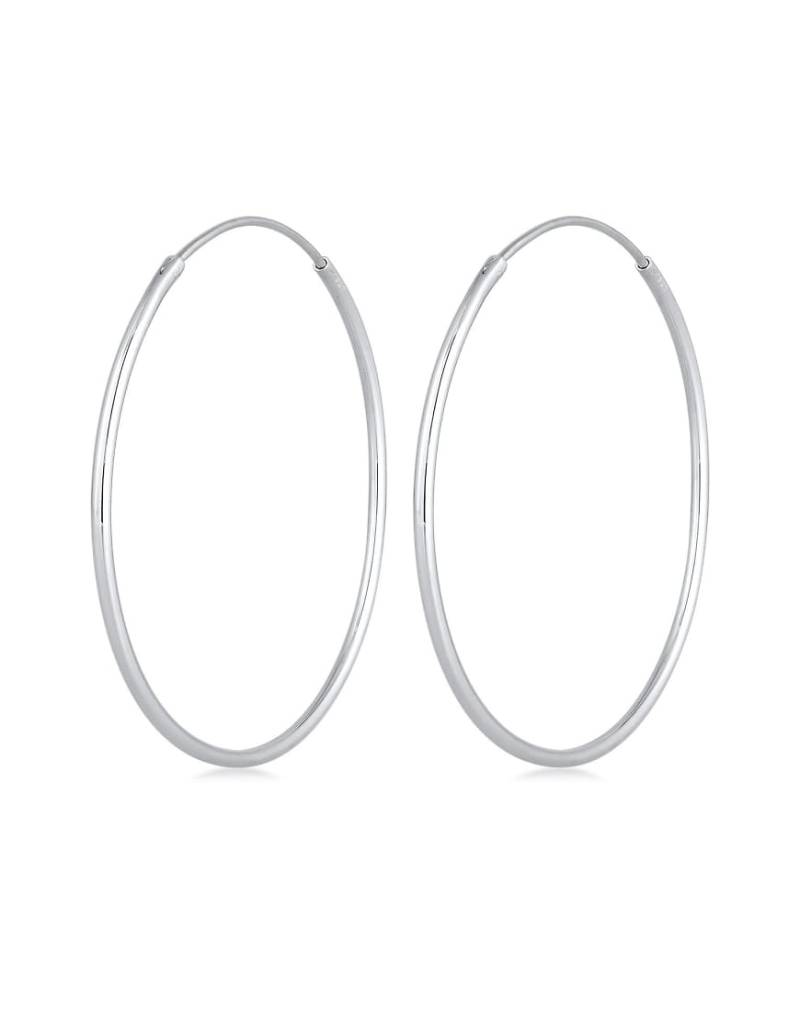 Elli - Klassische Basic-Damen-Creolen in Silberoptik aus 925er Sterlingsilber von Elli