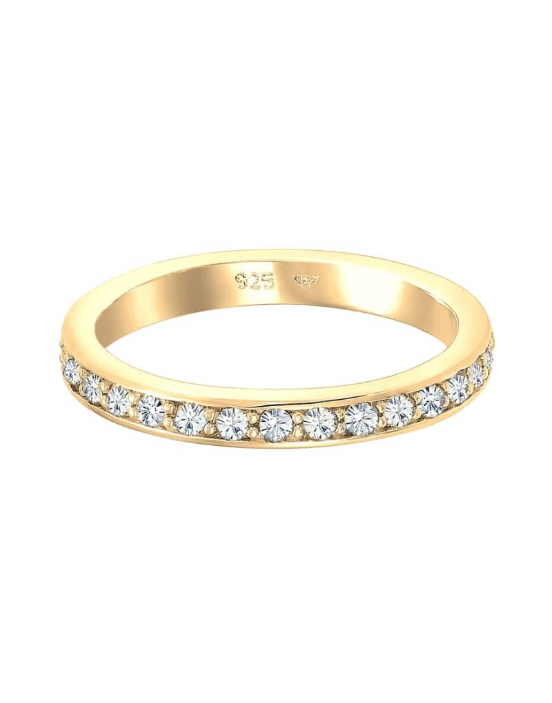 Elli - Memory-Damen-Bandring in Goldoptik aus 925er Sterlingsilber mit Kristallen-Goldfarben von Elli