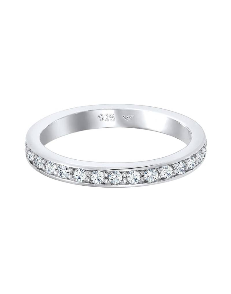Elli - Memory-Damen-Bandring in Weiß aus 925er-Sterlingsilber mit Kristallen von Elli