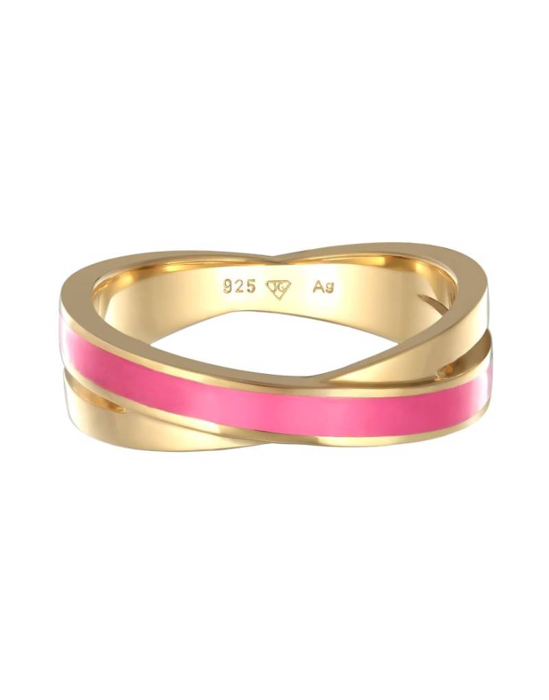 Elli - Ring aus 925er Sterlingsilber mit Emaille in Rosa von Elli