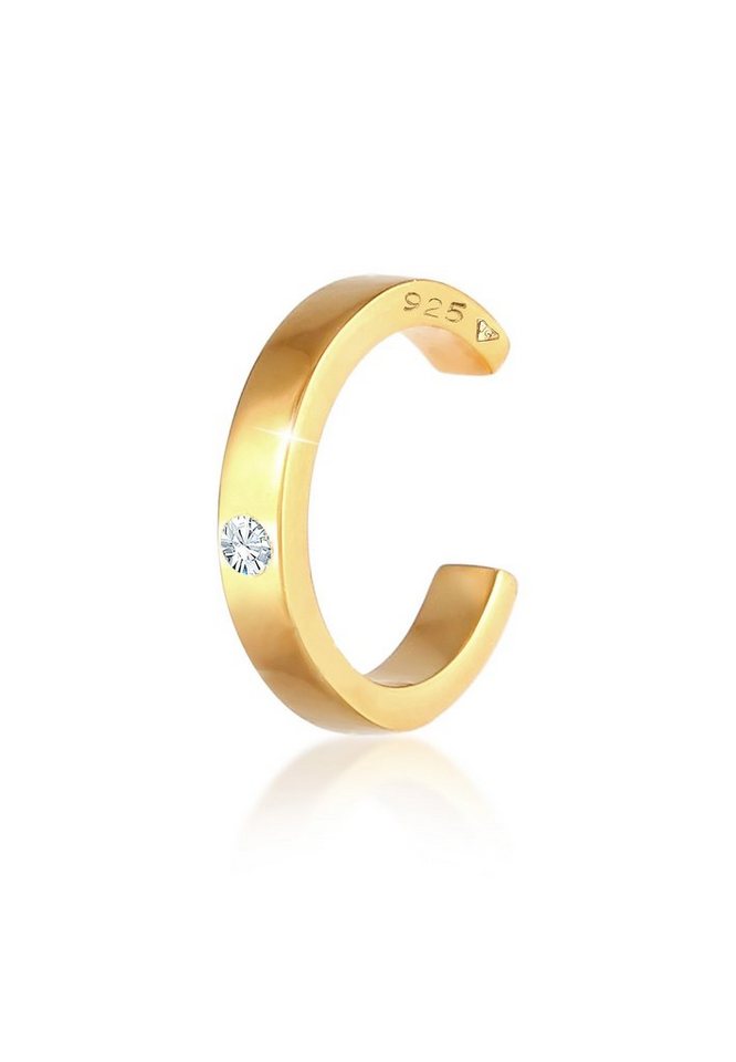 Elli Ohrklemme Single Earcuff 925 Silber, mit Kristallen von Swarovski® von Elli