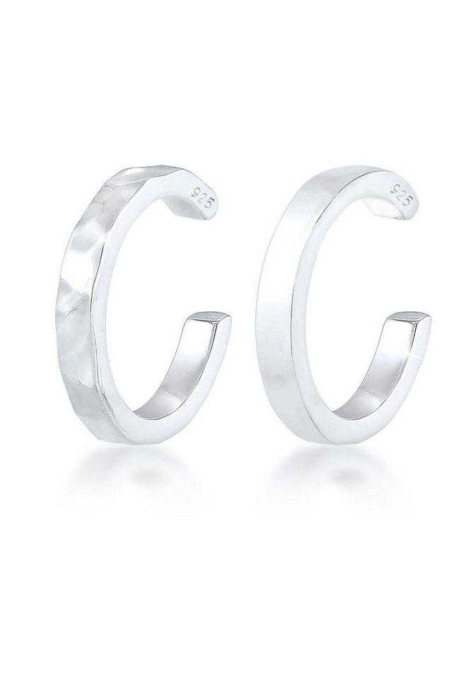 Elli Ohrklemme Earcuff Set Organic Look 925 Silber, Geo von Elli