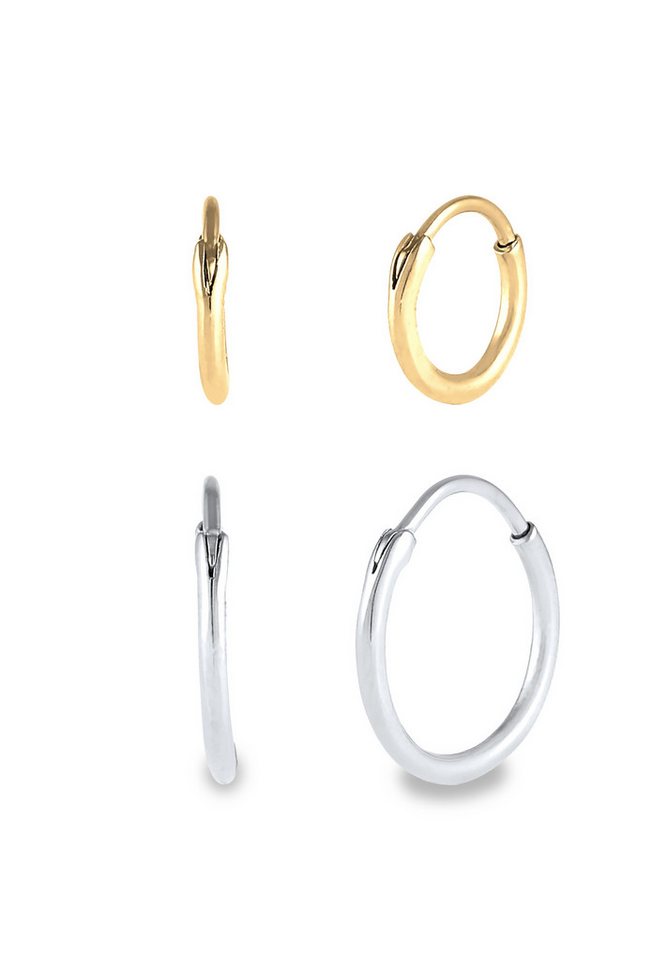 Elli Ohrring-Set Creolen 2er Set 925 Sterling Silber von Elli