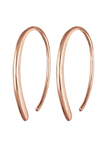 Elli Creolen Silber 925 Rosé Vergoldet 18K Damen Ohrringe für Frauen Kreolen Offen Oval Durchmesser 15-23mm Hoops 0304941118 Elli Creolen Silber 925 Rosé Vergoldet 18K Damen Ohrringe für Frauen Kreolen Offen Oval Durchmesser 15-23mm Hoops 0304941118 von Elli
