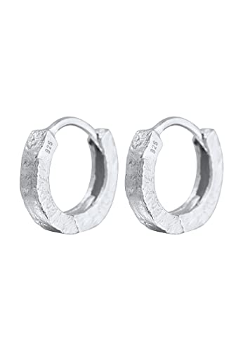 Elli Ohrringe Creolen Struktur Organic Basic Klein 925 Silber von Elli