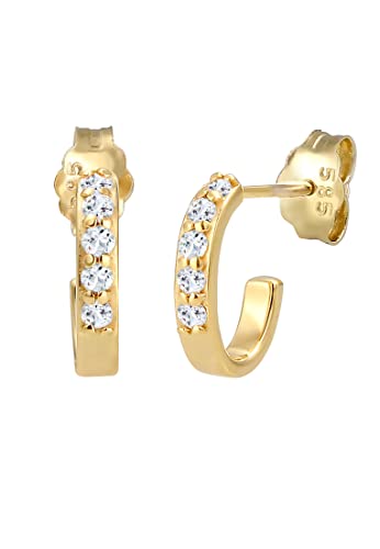 Elli PREMIUM Ohrringe Damen Creole Klassisch mit Topas Edelstein aus 585 Gelbgold Elli PREMIUM Ohrringe Damen Creole Klassisch mit Topas Edelstein aus 585 Gelbgold von Elli