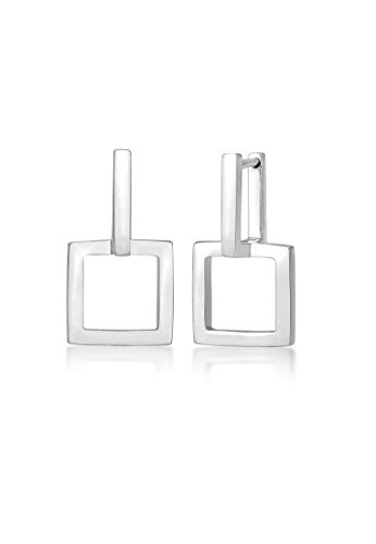 Elli Ohrringe Damen Creolen Eckig Geo Look Trend Blogger in 925 Sterling Silber von Elli