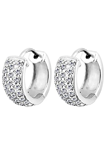 Elli Ohrringe Damen Creolen Filigran Funkelnd mit Kristalle in 925 Sterling Silber von Elli