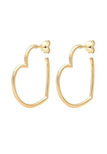 Elli Ohrringe Damen Creolen Herz Filigran in 925 Sterling Silber von Elli