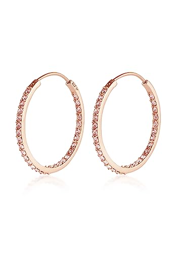 Elli Ohrringe Damen Creolen mit Kristall in 925 Sterling Silber von Elli