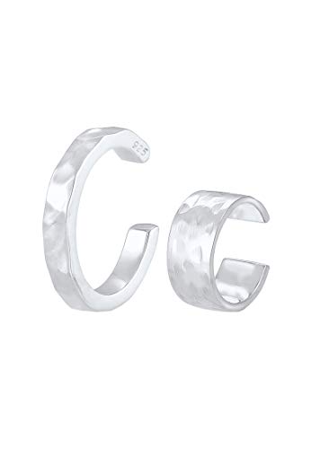 Elli Ohrringe Damen Earcuff Set Geo Look aus 925 Sterling Silber von Elli