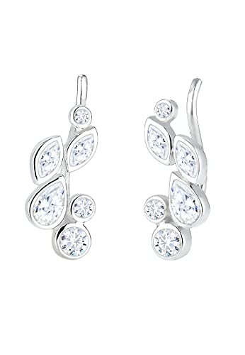 Elli Ohrringe Damen Earcuff Tropfen mit Zirkonia Kristalle in 925 Sterling Silber von Elli