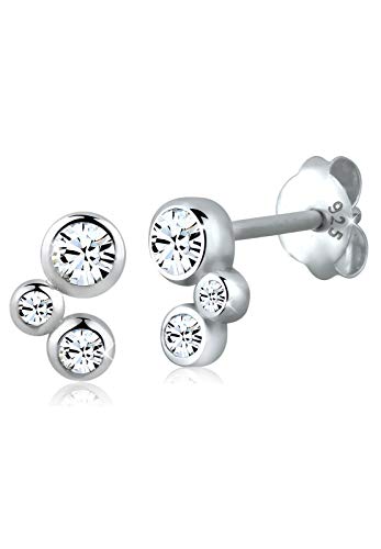 Elli Ohrringe Damen Geo Stecker mit Kristallen 925 Sterling Silber von Elli