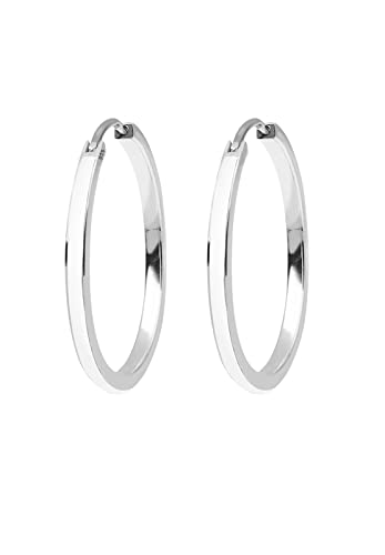 Elli Ohrringe Damen Creolen Basic Filigran mit Emaille in 925 Sterling Silber von Elli