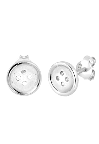 Elli Damen-Ohrstecker Knopf Filigran Verspielt Knöpfe Schneider Hobby silber 925 0311750111 von Elli