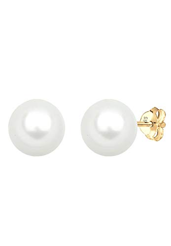 Elli PREMIUM Ohrringe Damen Muschelkernperlen in 585 Gelbgold Klassisch Basic Elli PREMIUM Ohrringe Damen Muschelkernperlen in 585 Gelbgold Klassisch Basic von Elli