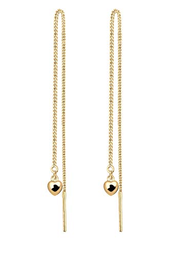 Elli Ohrringe Damen Ohrhänger Herz Kette elegant in 925 Sterling Silber vergoldet von Elli