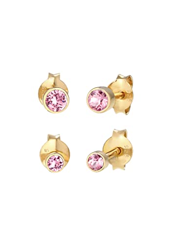 Elli Ohrringe Damen Ohrstecker 2er Set Basic mit Kristall in 925 Sterling Silber von Elli