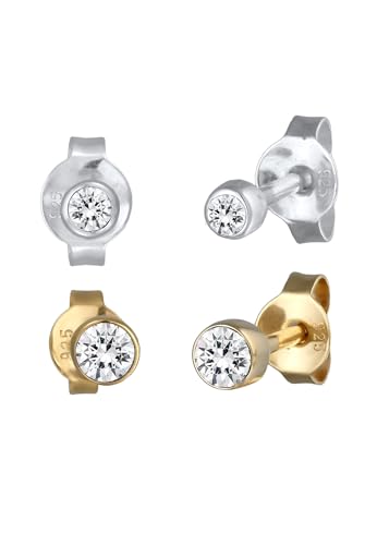 Elli Ohrringe Damen Ohrstecker 2er Set Basic mit Kristall in 925 Sterling Silber Elli Ohrringe Damen Ohrstecker 2er Set Basic mit Kristall in 925 Sterling Silber von Elli