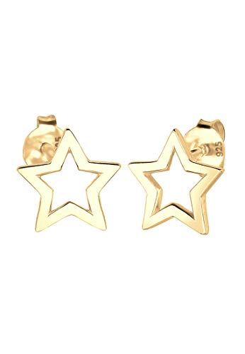 Elli Ohrringe Damen Stern Cut-Out Astro Look Basic Trend in 925 Sterling Silber von Elli