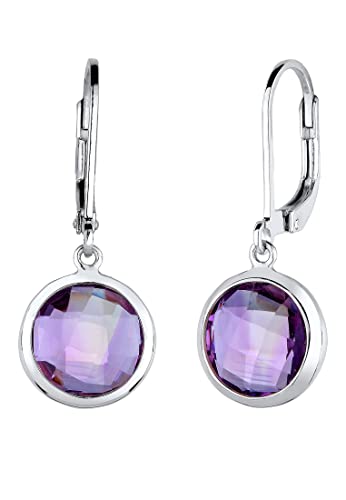 Elli Ohrringe Damen mit Amethyst Edelstein Lila in 925 Sterling Silber von Elli