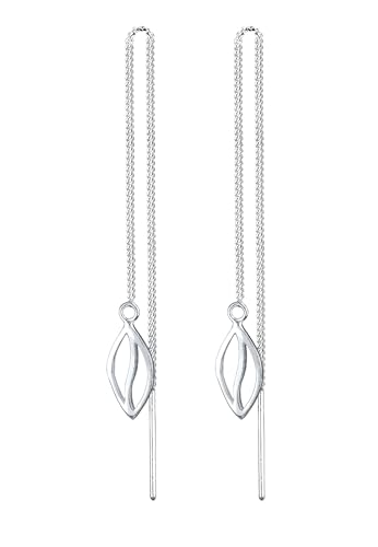 Elli Damen Ohrringe Ohrhänger Blatt filigran elegant in 925 Sterling Silber von Elli