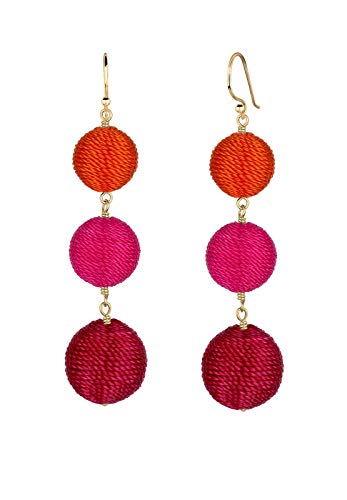 Elli Ohrringe Ohrhänger Kugel Bunt Geo Multicolor 925 Silber von Elli