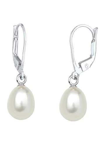 Elli Ohrringe Damen Süßwasserzuchtperle Basic Klassisch in 925 Sterling Silber von Elli
