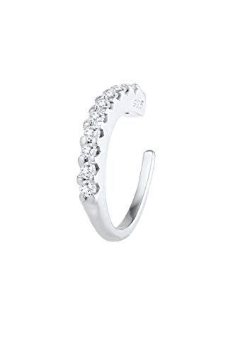 Elli Ohrringe Damen Single Earcuff mit Zirkonia Kristallen in 925 Sterling Silber von Elli