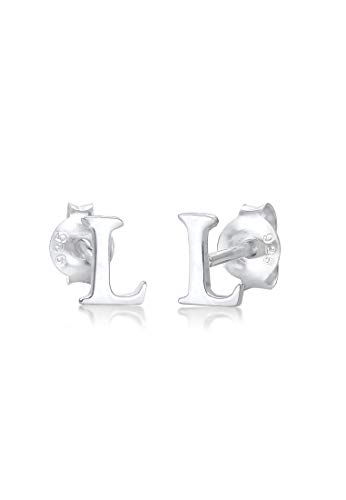 Elli Ohrringe Stecker Buchstabe L Initialen Minimal 925 Silber von Elli