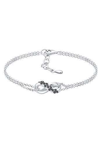 Elli PREMIUM Armband Damen Infinity Symbol mit Diamant (0.26 ct.) in 925 Sterling Silber von Elli