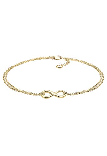 Elli PREMIUM Armband Damen Infinity Unendlichkeit Symbol in 375 Gelbgold von Elli