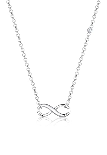 Elli DIAMONDS Halskette Damen Infinity Anhänger Unendlichkeit Symbol Trend mit Diamant (0.015 ct.) in 925 Sterling Silber von Elli
