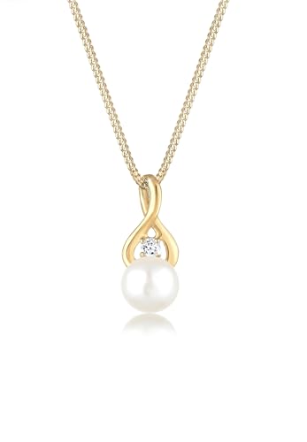 Elli PREMIUM Halskette Damen Infinity Unendlichkeit Topas in 585 Gelbgold von Elli