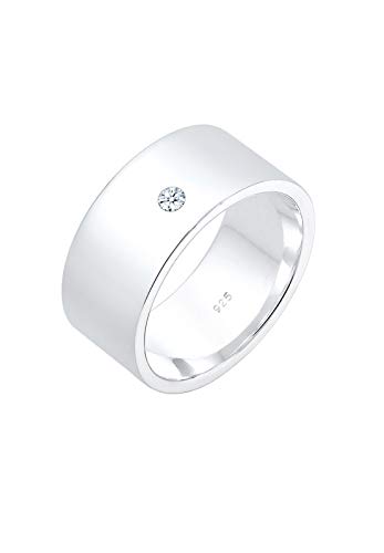 Elli PREMIUM Ring Damen Basic Modern mit Diamant (0.03 ct.) aus 925 Sterling Silber von Elli