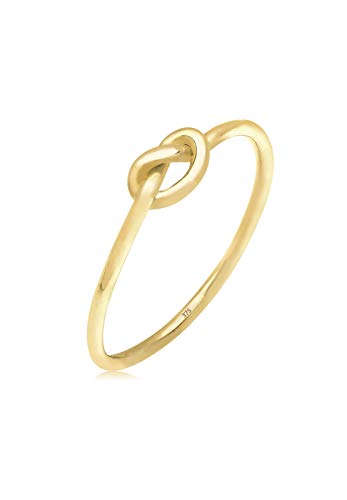 Elli PREMIUM Ring Damen Knoten Geo Minimal in 375 Gelbgold von Elli