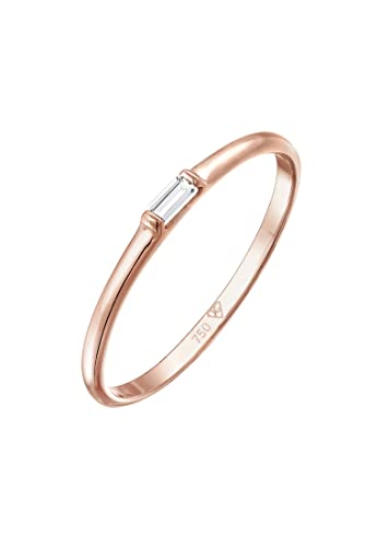 Elli PREMIUM Ring Damen Verlobung Liebe Zart Edel Geo Topas in 750 Roségold von Elli