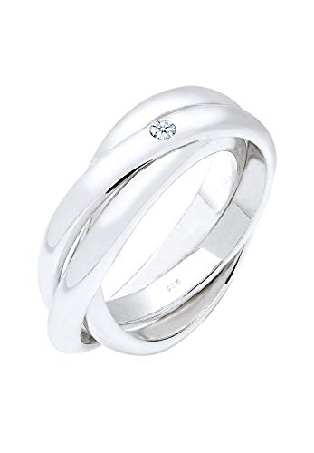 Elli DIAMONDS Ring Damen Verlobungsring Diamant 0.03 ct. in 925 Sterling Silber von Elli