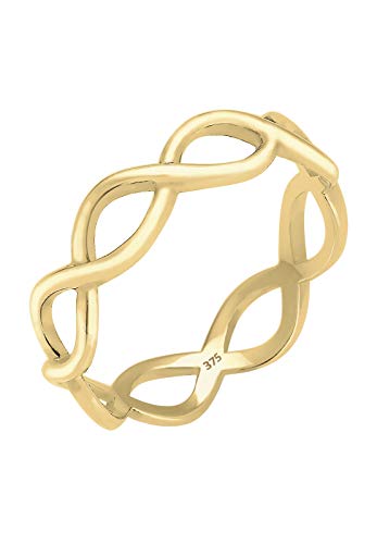 Elli PREMIUM Ring Damen im Infinity Trend in 375er Gelbgold von Elli