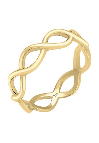 Elli PREMIUM Ring Damen im Infinity Trend in 375er Gelbgold von Elli