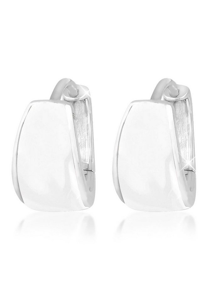 Elli Paar Creolen Creolen Emaille Basic Zeitlos 925 Silber von Elli