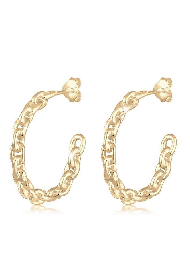 Elli Paar Creolen Creolen Glieder Design 925 Sterling Silber Elli Paar Creolen Creolen Glieder Design 925 Sterling Silber von Elli